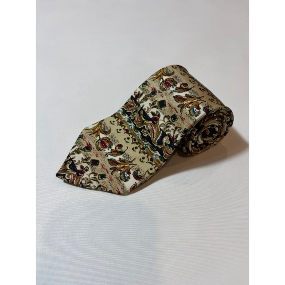 Vintage GAP Silk Tie Tapestry Floral Novelty Print USA Retro 90s